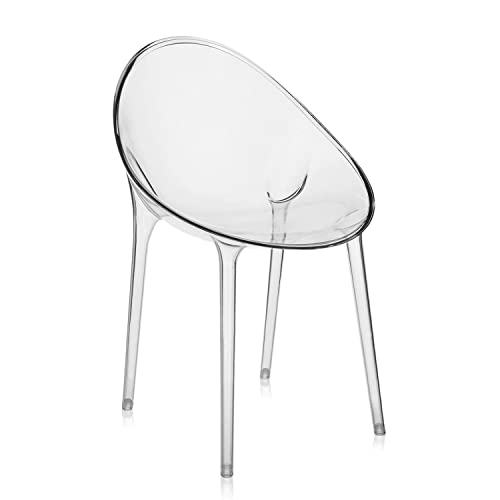 Kartell Mr. Impossible Plastic Dining Chair, Transparent, 57